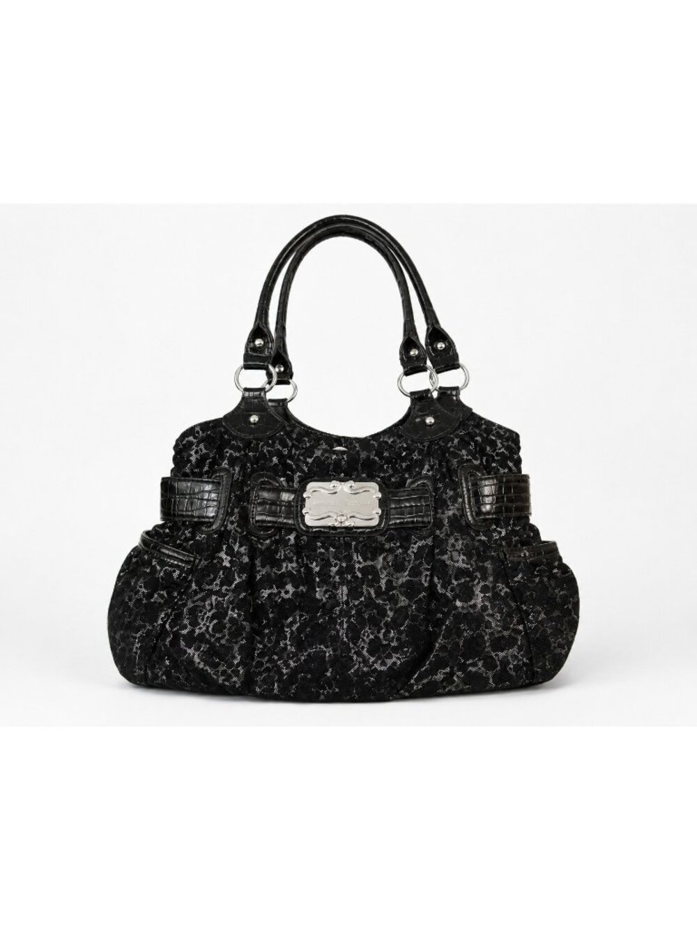 Sienna Ricchi Croc Embossed Vintage Satchel Purse Bag